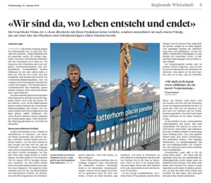 Read more about the article Air-O-Clean in den Schaffhauser Nachrichten / News