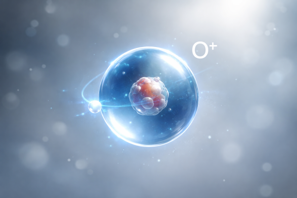 Close-up of an oxygen ion